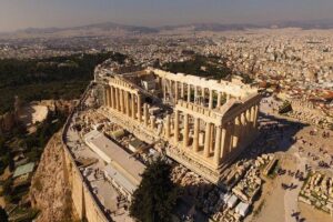Family Acropolis & Acropolis Museum Tour inspiredby Percy Jackson - The Parthenon segment: myths plus architecture, not either-or