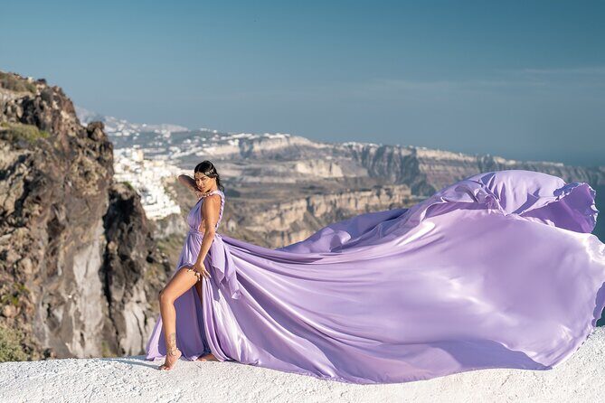 Flying Dress Photo © Photoshoot in Santorini: Express Package - Weather, wind, and planning around Santorini conditions