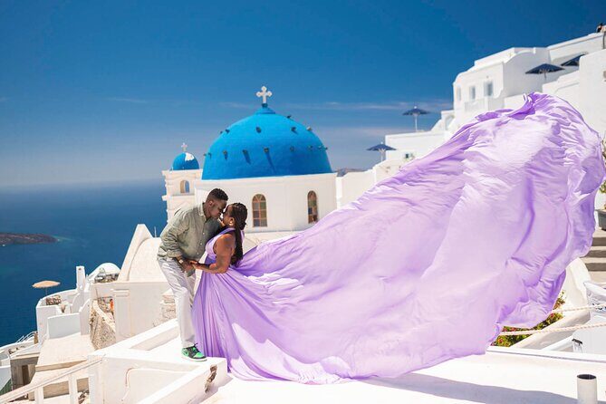 Flying Dress Photoshoot in Santorini - Price and value in Santorini: is $193.50 per person worth it?