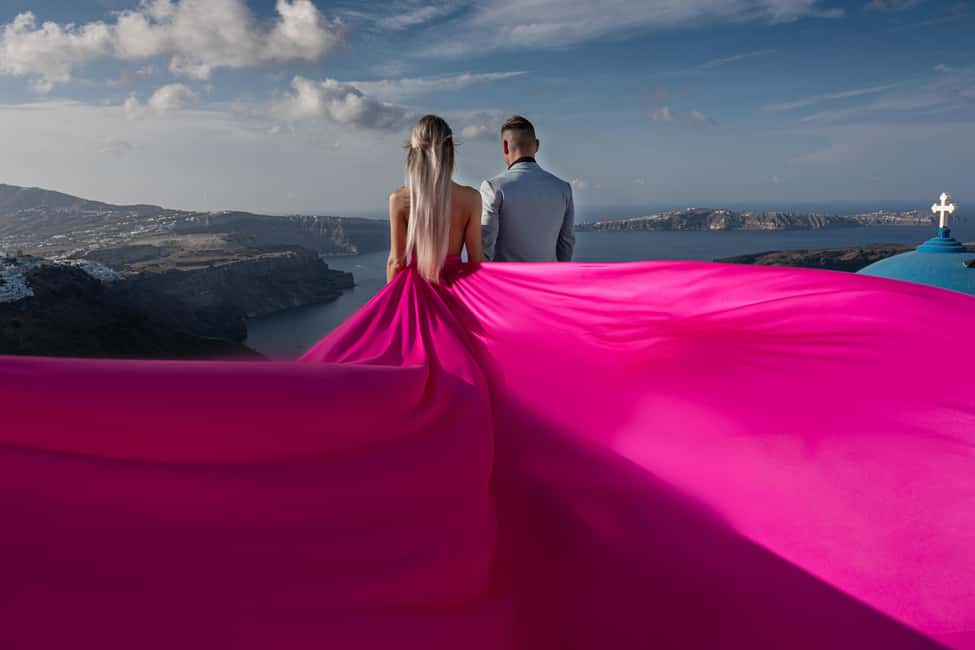 Flying Dress Photoshoot Santorini - Why a Flying Dress Changes the Santorini Photo