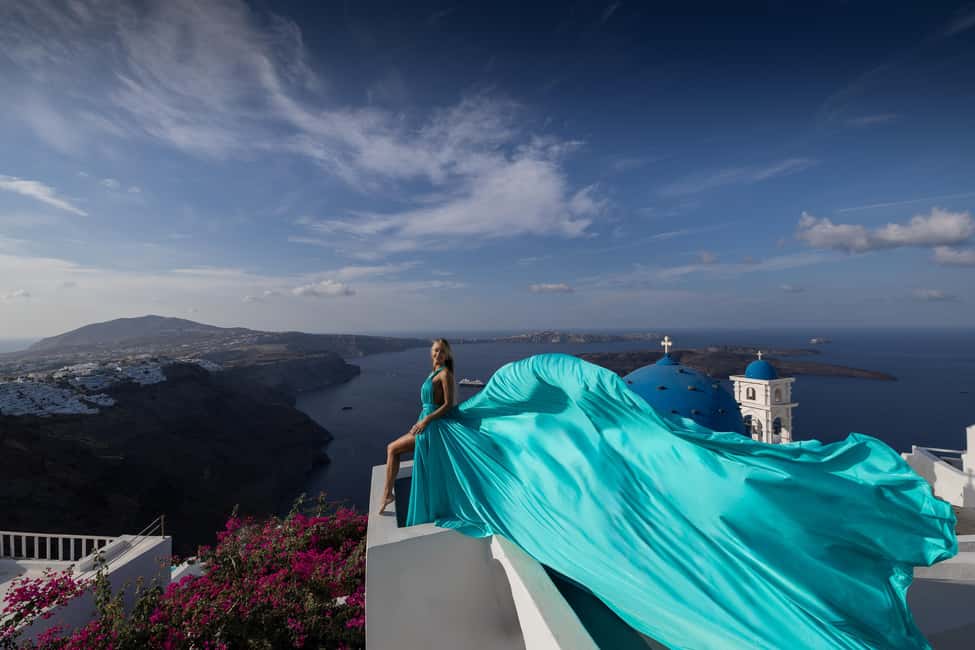 Flying Dress Photoshoot Santorini - Understanding the Photo Package