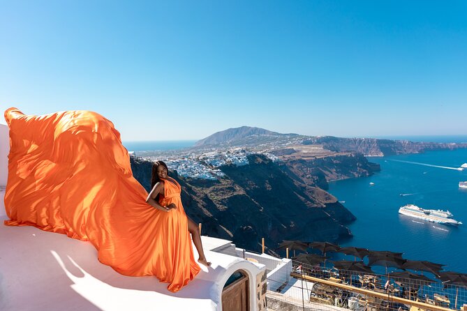 Flying Dress Photoshooting Santorini - Following the Photographer to Oia’s Best Views