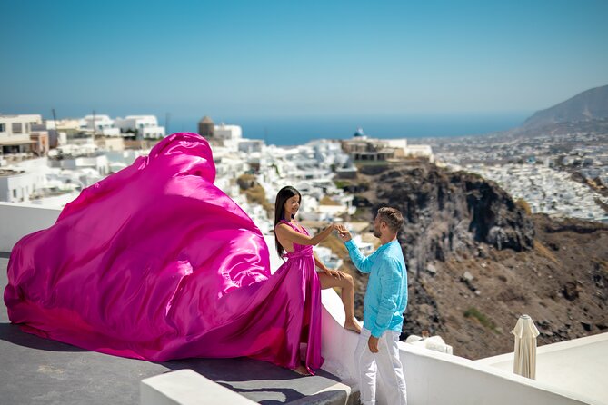 Flying Dress Photoshooting Santorini - Who Will Get the Most From This Experience