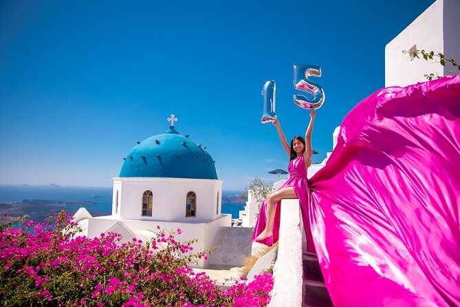 Flying Dress Photoshooting Santorini - Booking, Timing, and Cancellation