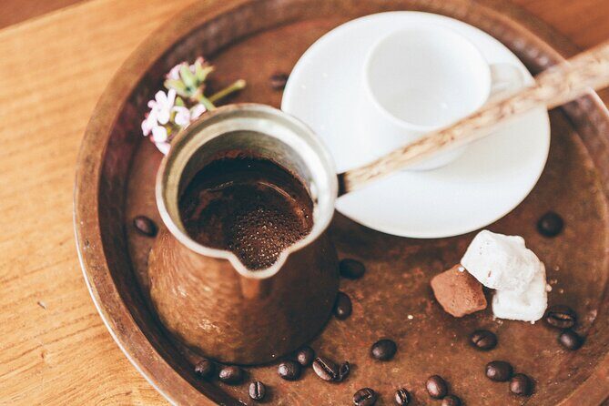 Food Tour in Mykonos - Famous Tastings - Old Port finish: Greek coffee plus a mastiha moment