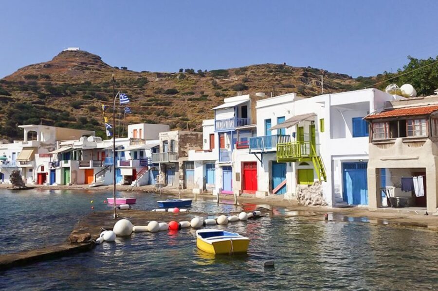 From Adamas: Milos and Poliegos Catamaran Cruise with Lunch - Thiorichia sulfur mines and Gerakas: history stops that don’t slow the day
