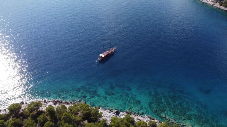 From Athens: Aegina, Agistri and Metopi Day Cruise w/ Lunch - The Saronic Swim Stop: Aponisos, Moni, or Metopi