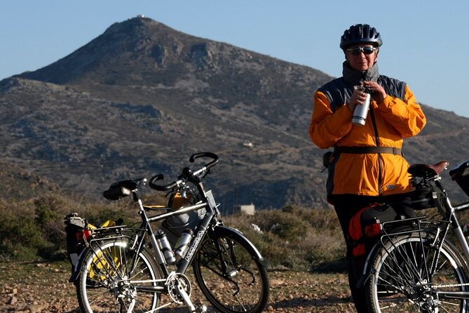 From Athens: Aegina Island E-bike & Walking Day Tour - Walking toward Ellanios Zeus at 531 meters