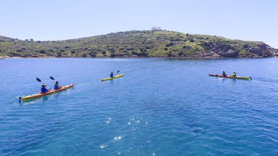 From Athens: Cape Sounion Guided Kayaking Tour with Lunch - Getting There: Pickup by Van and Meeting at Akrogiali