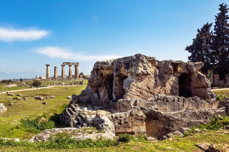 From Athens: Explore Ancient Corinth & Charming Nafplion - Temple of Apollo and the streets you can almost replay