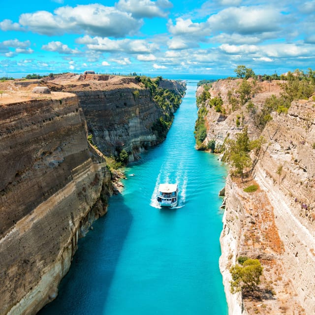 From Athens: Private Anc. Corinth, Temple of Hera, Blue Lake - Crossing the Corinth Canal