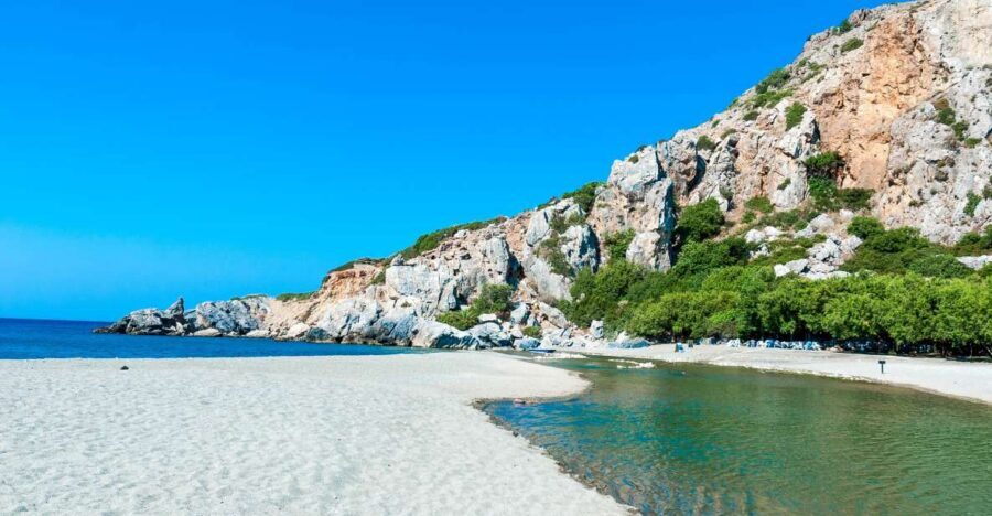 From Chania: Preveli Palm Beach Day Tour - The morning drive from Chania: coffee culture in Spili or Asomatos