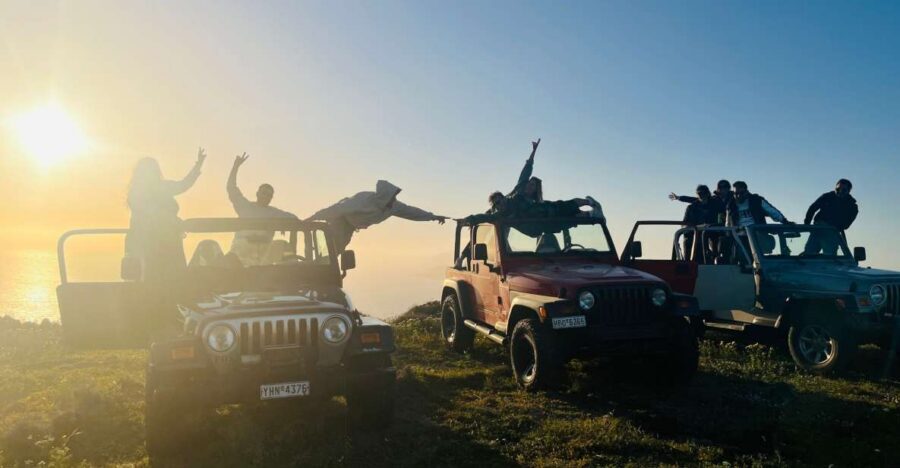 From Fira: Santorini Wrangler Jeep Convoy Tour & Villages - Before you go: what to expect with the Jeeps and setup