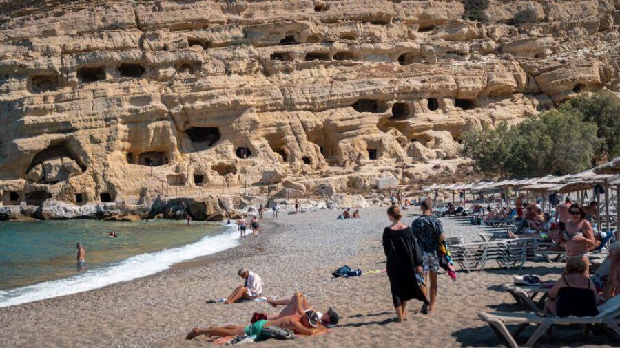 From Heraklion: Day Trip to Matala Hippie Beach and Caves - Visiting the Matala caves: Roman tombs, steep climbs, and what to expect