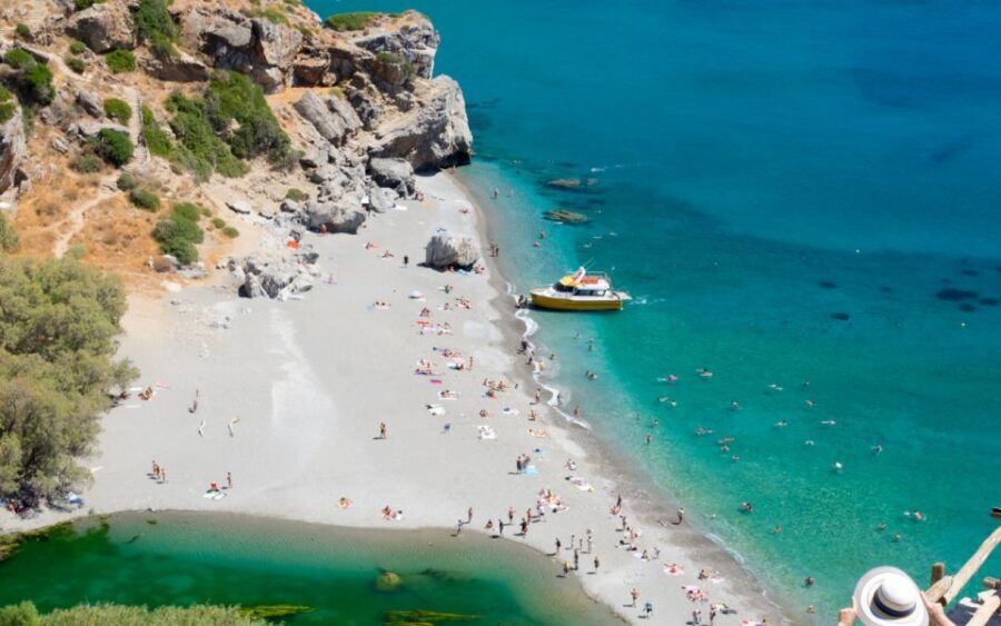From Heraklion: Preveli Tropical Beach & Palm Forest Hike - The 300-step walk: scenic on the way down, a calf check on the way back
