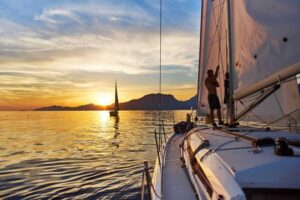 From Heraklion: Sunset Cruise to Dia Island - The sail out from Heraklion: views plus a real sailing intro