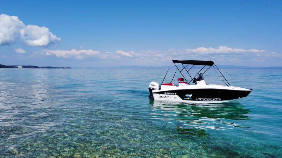 From Kassandra: Explore Chalkidiki by Boat with Soft Drinks - Swimming in clear Mediterranean water
