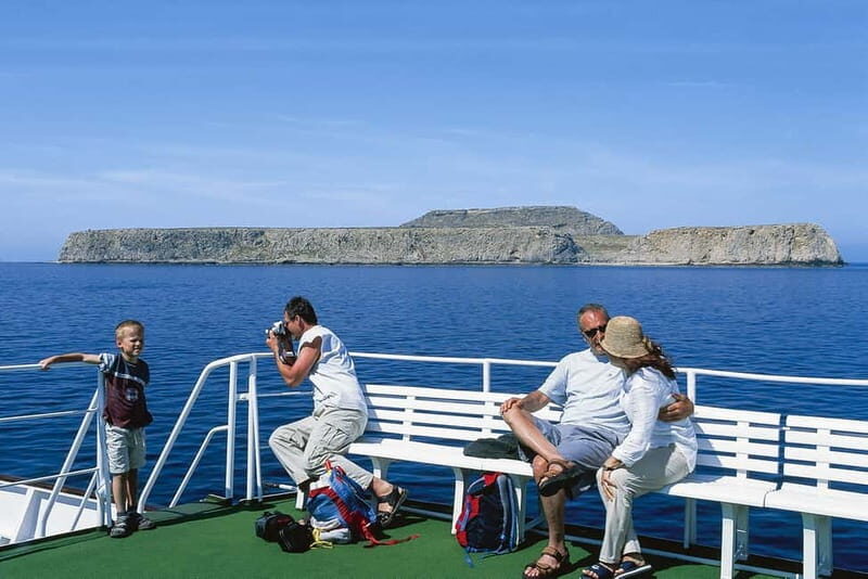 From Kissamos Port: Boat Cruise to Balos Lagoon & Gramvousa - Swimming at Gramvousa: rocky entry is the real rule