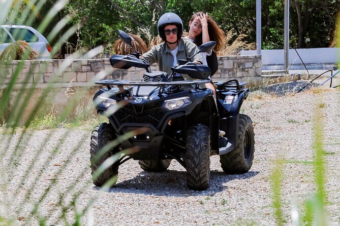 From Kolymbari: Ancient Diktyna & Hidden Beach Quad Safari - Afrata Beach: where the ride hands you a reward