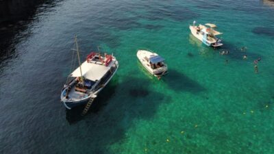 From Lefkimmi: Boat Trip to Sivota & Blue Lagoon - The Mourtos sea cave is the first scenic reward