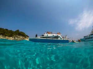 From Lefkimmi: Sivota,Blue Lagoon & Cave Cruise by Speedboat - Blue Lagoon swim stop: clear water, easy time in the sun