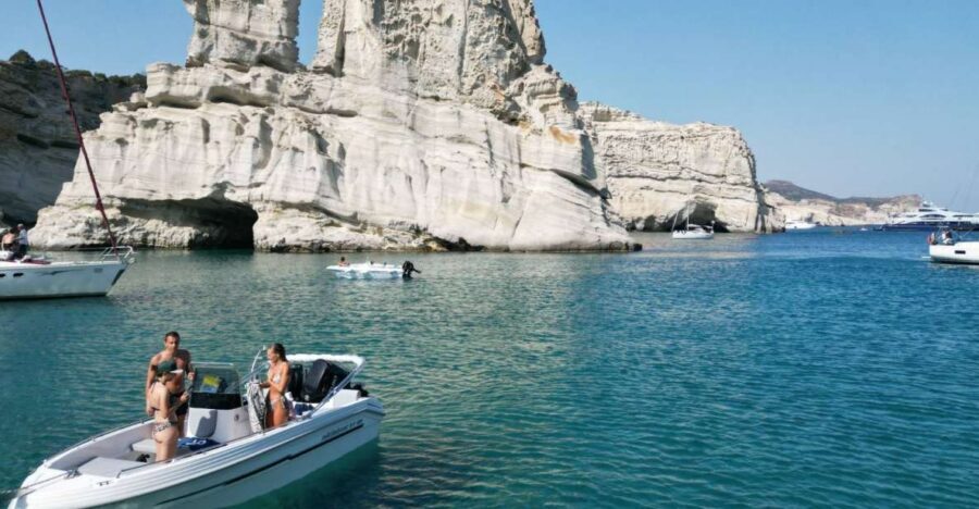 From Milos: Half-Day Private Cruise to Kleftiko & Sikia Cave - Tsigrado’s Quick Pass: A Dramatic Stop Without the Time Pressure