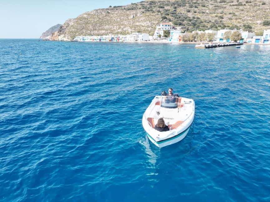 From Milos: Rent a Boat to Kleftiko (no license required) - Tsigrado and Fyriplaka along the south coast