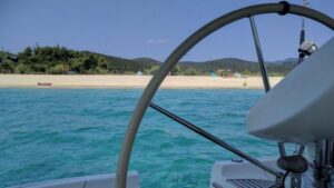 From Neos Marmaras: Halkidiki Islets and Coves Cruise - From Neos Marmaras port to the Toroneos gulf views
