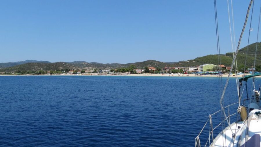 From Neos Marmaras: Halkidiki Islets and Coves Cruise - Gear and water time: snorkeling and SUP included