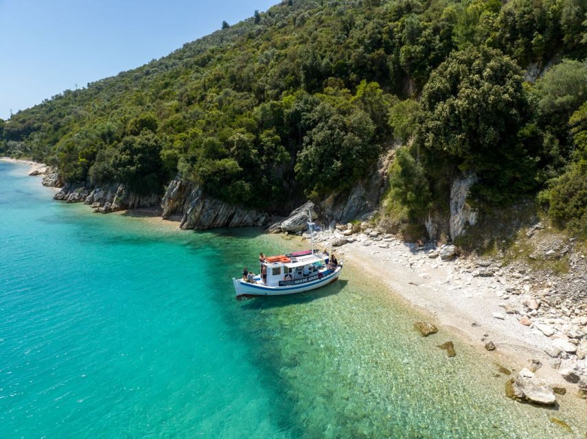 From Nidri: Marine Wildlife Cruise with Lunch and Swim Stops - Seagrass meadows and the first swim stops on Lefkada’s east coast
