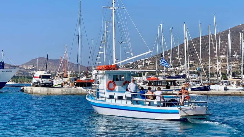 From Paros: Crab Island and Salt Lake Antiparos Boat Trip - Stop 1: Antiparos lagoon for snorkeling and clear-water swims