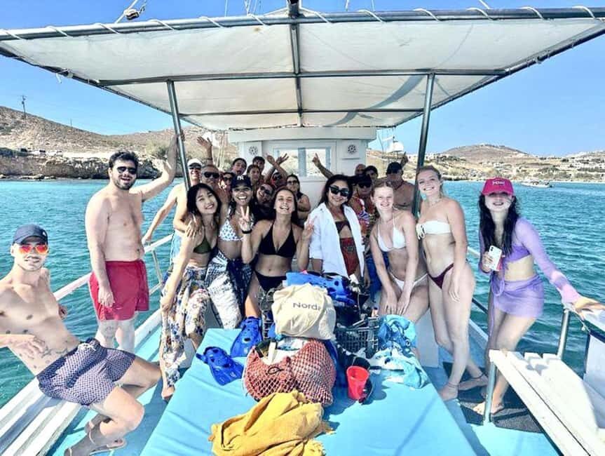 From Paros: Crab Island and Salt Lake Antiparos Boat Trip - Stop 3: Parikia Bay for reefs, scenery, and another swim