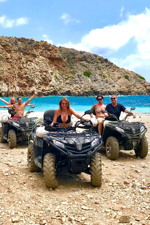 From Platanias: Quad safari with Hotel transfer - From Platanias into the Cretan hills