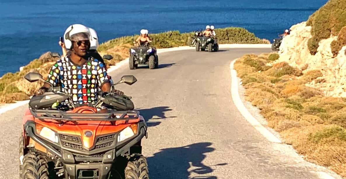 From Platanias: Quad safari with Hotel transfer - A careful start at the ATV base