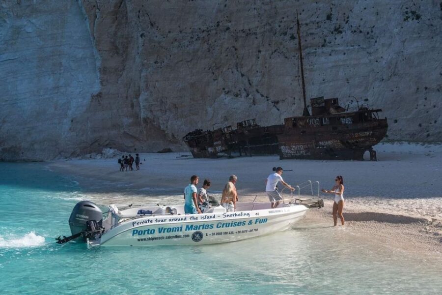From Porto Vromi: Shipwreck Beach Private Boat Cruise - Porto Vromi to Navagio: the 2-hour route that feels efficient