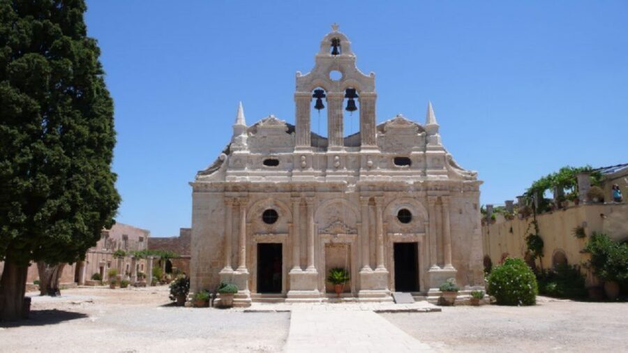 From Rethymno: Arkadi, Margarites, Sfendoni Cave & Axos Tour - Arkadi Monastery: Icons, weapons, and a heavy story made easy to grasp