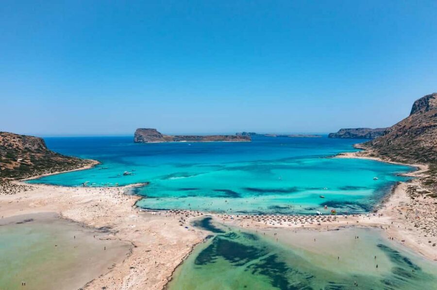 From Rethymno: Balos Lagoon, Gramvousa Peninsula with PickUp - Gramvousa Island: swimming now, then the fortress hike for big views