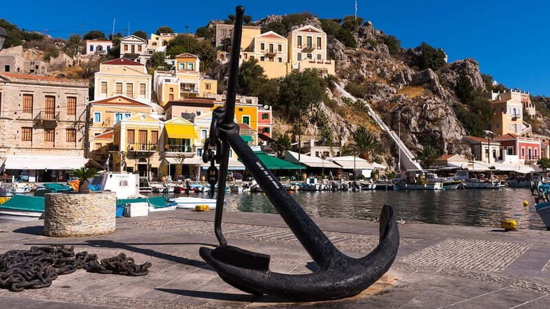 From Rhodes: Symi Island and Panormitis Monastery Day Trip - Nymporio Bay swim stop (Saturdays only in peak season) and the organized beach in Symi