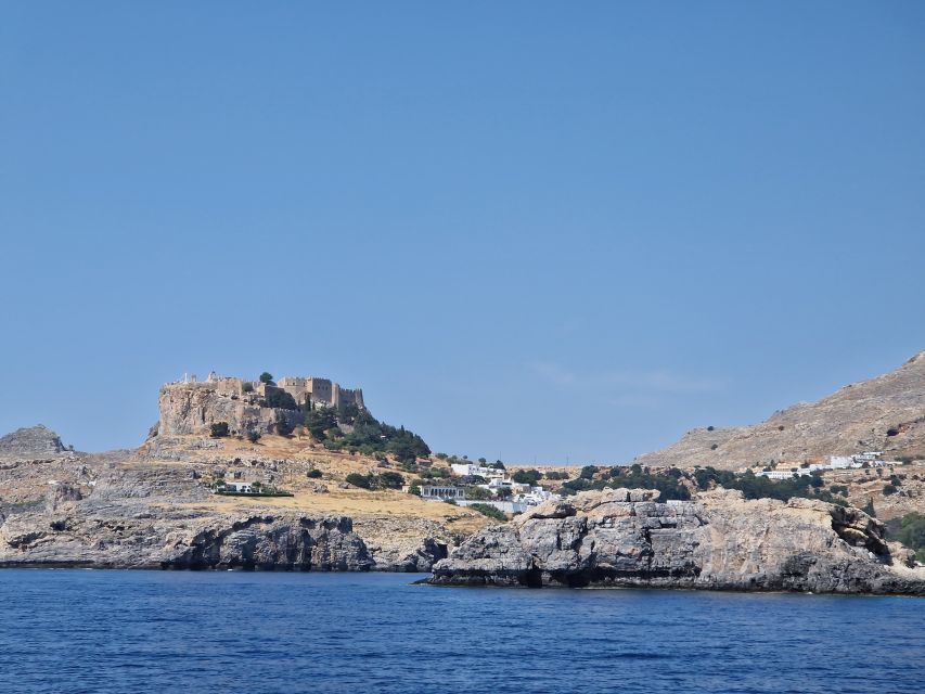 From Rhodes: Yacht Cruise to Lindos with Lunch and Drinks - Anthony Quinn’s Bay is the final water stop