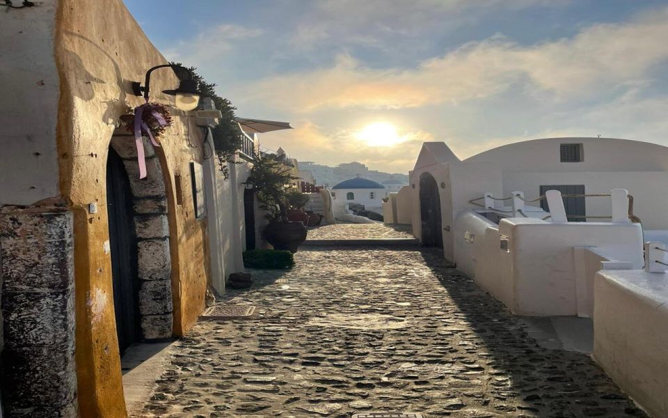 From Santorini: Guided Oia Morning Tour with Breakfast - Firostefani and the Three Bells Photograph