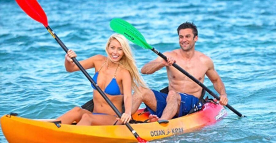 From Sidari, Corfu: Private Canoe Rental with Life Vest - Getting Set Up at Sidari Watersports (Megali Beach Harbour)