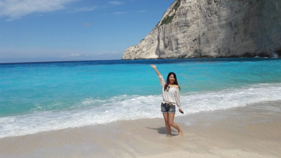 From St.Nikolaos: Boat Cruise to Navagio Beach & Blue Caves - From St. Nikolaos port: a fast, focused cruise day