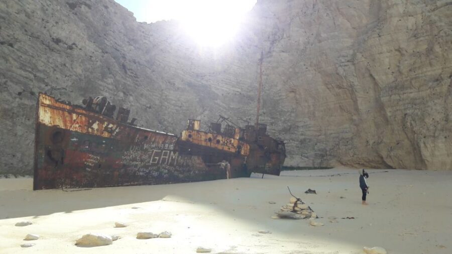 From St.Nikolaos: Boat Cruise to Navagio Beach & Blue Caves - Navagio shipwreck beach: cinematic views, plus the real shipwreck story