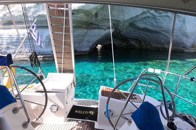 Full Day Boat Tour Around Milos and Poliegos - Gerakas: the longest swimming pause