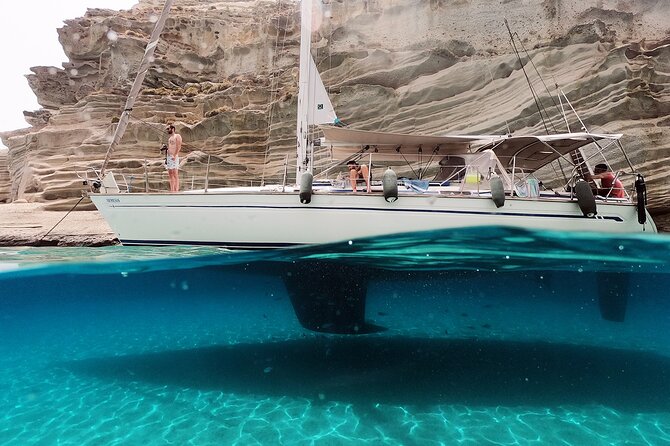 Full Day Boat Tour to Kleftiko & Sykia Cave - Cape Vani and the red cliffs of Milos