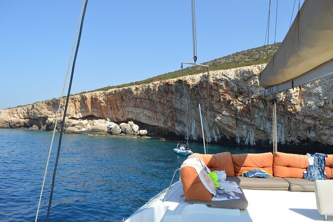 Full Day Catamaran Cruise in Paros - Stop 3: Paros Tripiti sea cave for snorkel or a quick swim