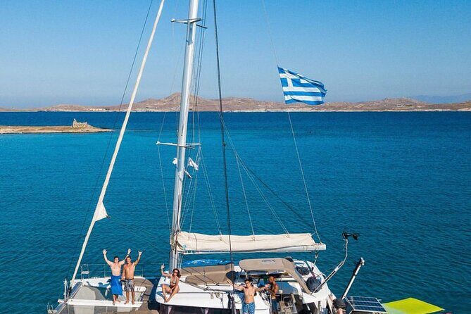 Full Day Discovering Mykonos Delos Renia Tour by Boat - Kalafatis southern beaches: swimming plus real Greek snack stops