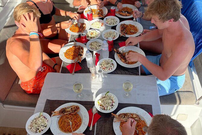 Full Day Discovering Mykonos Delos Renia Tour by Boat - Time at anchor outside Delos: swim, jump, SUP, snorkel