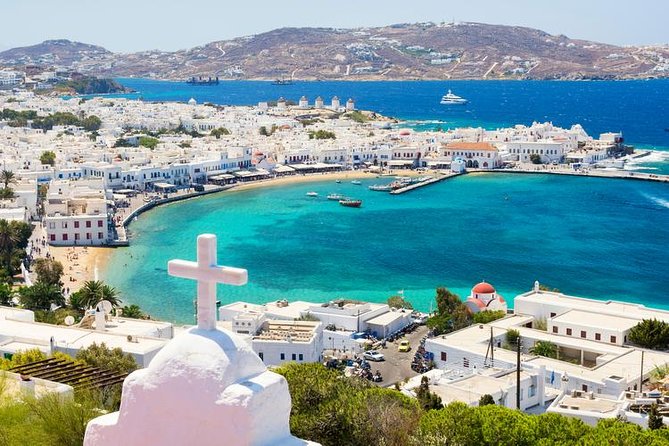 Full Day Mykonos South Coast Cruise with Lunch - Frangias Beach for swimming, snorkeling, and Greek snacks