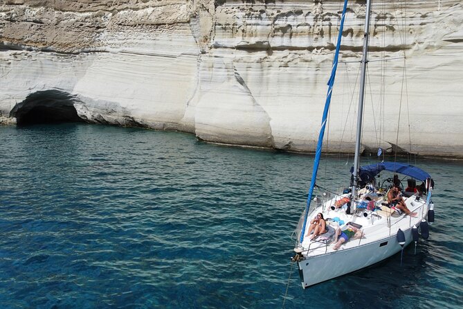 Full day private sailing cruise around Milos island - Wind can change the entire day